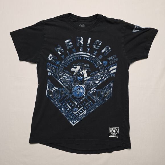 American Fighter Shirt Athletics Short Sleeve Graphic Black Medium Tee - Picture 1 of 9